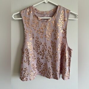 Spiritual Gangster Pink Cheetah Print Tank Top